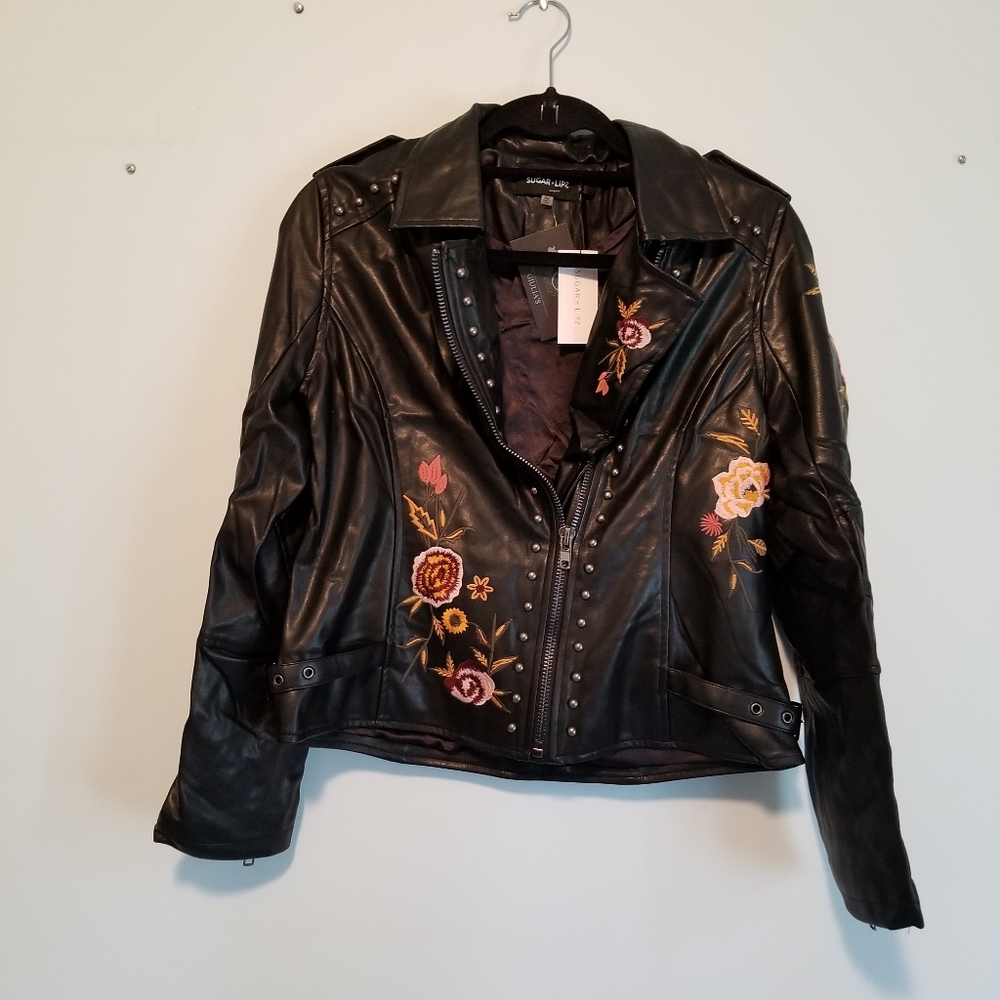 Faux leather biker jacket - Picture 5 of 8